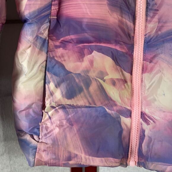 Champion Girls Pink & Purple Full Zip Puffer Jacket (Size: Kids L 10-12) - Picture 12 of 15